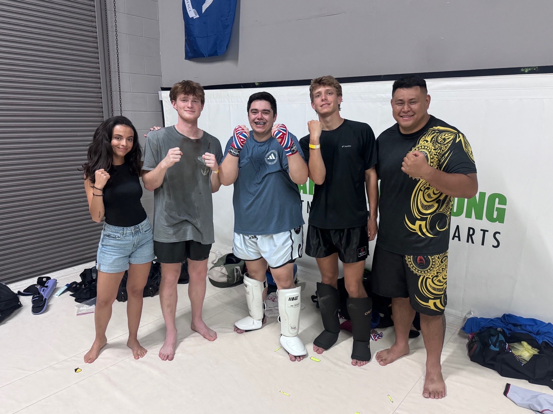 Red Stick Muay Thai fighters at competition